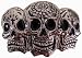 Mens TRIPLE SUGAR SKULL Punk Rock Metal Belt Buckle