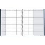 House of Doolittle Teachers Planner with Seating Chart, 7 Periods, and Records, 8.5 X 11 Inches Blue Leatherette (HOD50907)
