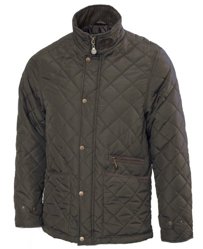 VEDONEIRE Mens GREEN Quilted Jacket (3039) padded quilt coat
