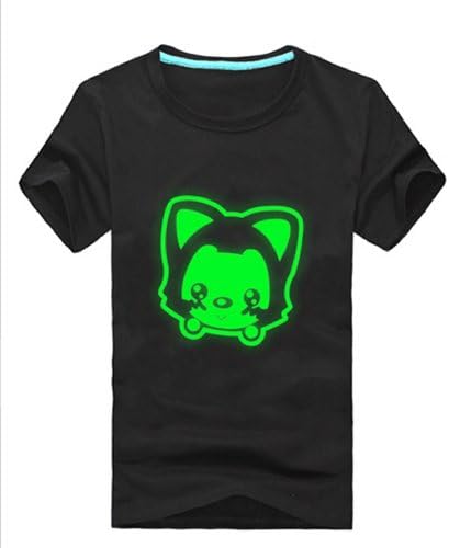 Ali Noctilucent Glow in Dark Couples Womens T-shirt Color Black Size L