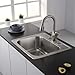 KRAUS 25 Inch Top Mount Single Bowl 18 Gauge Stainless Steel Kitchen Sink with NoiseDefend™ Soundproofing, KTM25