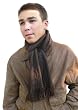 Handmade Lightweight Alpaca Natural Fiber Scarf - Cable Design in Espresso
