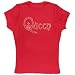Queen - Red Sequined Logo Ladies T-Shirt
