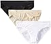 Calvin Klein Women's 3 Pack Lightweight Micro Bikini Panty, Black/White/Skin, Medium