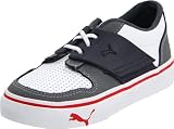Puma El Ace 2 Sneaker (Toddler/Little Kid),White/Steel Grey/New Navy,6 M US Toddler