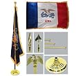 Iowa 4ft x 6ft Flag telescoping Flagpole Base and Tassel