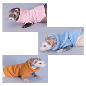 Knit Ferret Sweater - Pink - Small Animal Sweater