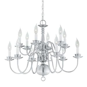 Williamsburg Chandelier in Brushed Nickel