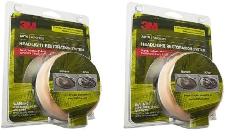 2 X 3M 39045 Headlight Renewal Kit with Protectant