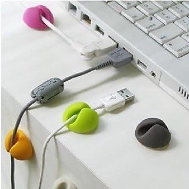 6pcs/set Smart Wire Wiring Cord Cable Drop Clips Ties Organizer Holder Line Fixer for Office Supplies(Random Color) by BST Wedding Favors