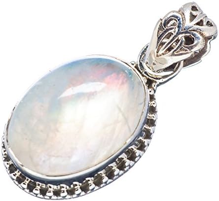 Ana Silver Co Rainbow Moonstone 925 Sterling Silver Pendant 1 1/4"