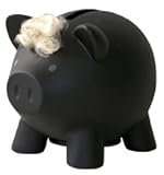 Piggy Coin Bank(ブタ貯金箱)ヘアリーブラックの画像