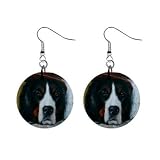 Bernese Mountain Dog Victorian Earrings Limited Edition Art Jewelry