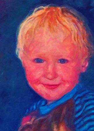 Custom Order #MH-B0G, Oil on Canvas, Custom Painting of The Person You Love, For 1 Person of Customer's Choice, Style: Expressionism, with Signature Text 