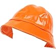 Rain Bucket Hat Cap Waterproof Packable Adjustable Orange