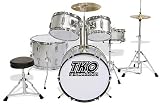 TKO 5-Piece Junior Drum Set - Silver