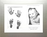 from Anika-Baby Baby Hand & Footprint Kit with Silver Frame, White 3 mount, Black Inkless Wipe (Model 401.IL.108.WHT3)