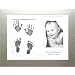 Baby Hand & Footprint Kit with Silver Frame, White 3 mount, Black Inkless Wipe by BabyRice