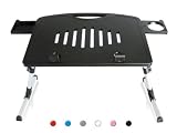 Ultra Light Weight Portable Laptop Table for Bed, Couch, Travel, Workstatioin-Black Color