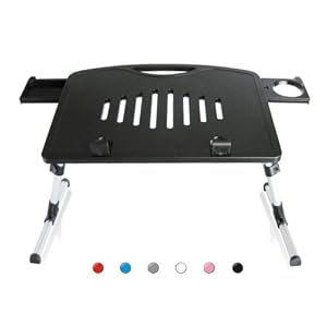 Ultra Light Weight Portable Laptop Table for Bed, Couch, Travel, Workstatioin-Black Color