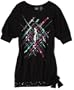 Baby Phat Girls 7-16 Three-Fourth Sleeve Top,Black,Large