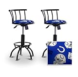 2 24"-29" Indianapolis Colts Seat Black Adjustable Specialty / Custom Barst ....