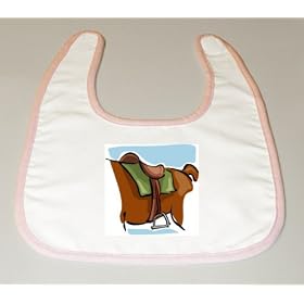 Baby Bib with saddle, horse, animal image