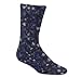Acorn Fleece Socks - Navy Woodblock LRG