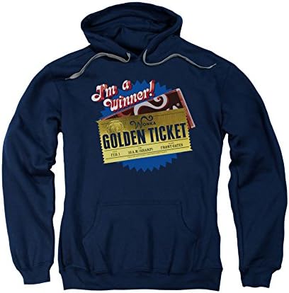 Willy Wonka & The Chocolate Factory Movie Golden Ticket Adult Pull-Over Hoodie