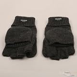 Fingerless Wool Flip Top Glove-grey