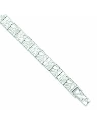 Genuine .925 Sterling Silver Nugget Bracelet 19.4 Grams 7 Inch Length. 100% Satisfaction Guaranteed.