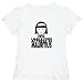 T-Shirt Womens White " I WAS A PORN ACTRESS IN Mauritius " Countries Large
