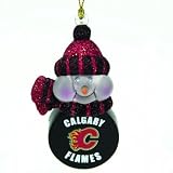 Calgary Flames NHL All-Star Light-Up Acrylic Snowman Ornament (3)