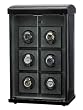 Genuine Black Leather Upright Watch Winder Holds Six Watches Plus Sorage For Four More On Top Lid *Special Order Only