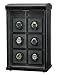 Genuine Black Leather Upright Watch Winder Holds Six Watches Plus Sorage For Four More On Top Lid *Special Order Only
