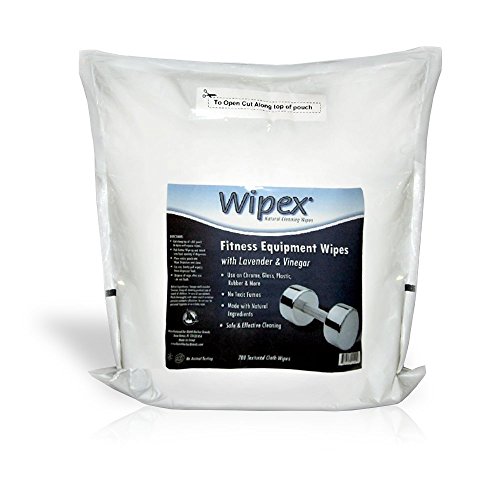 Wipex Gym & Fitness Wipes Refill Pack, 700 Large Natural Wipes Infused with Vinegar & Lavender (4)