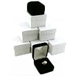 6 Black Velvet Ring Gift Boxes Jewelry Counter Displays
