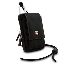 Swiss Leatherware Traveler Universal Mobile Phone Case - Black