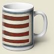 Coffee Mug ~ Folk Art Flag ~ large 14 oz capacity ~ one ceramic mug ~ code 787