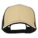 Toyo Straw and Mesh Back Trucker Cap - Khaki Black