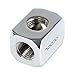 Alphacool HF 3-Way Connection Terminal, Chrome