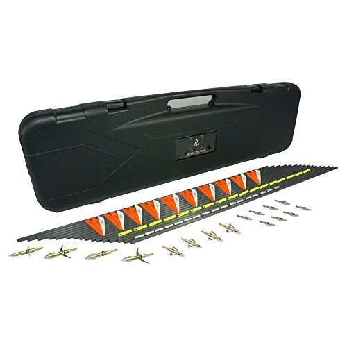 16 Apollo Tactical Pure Carbon 275gr .300" OD .340" Spline, +/- .003 or better Arrow Shafts, Flight Case, 8 Broadheads, 8 Field Tips, 17 Sets Vanetec vanes, 17 Nocs, 17 Inserts