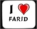 I Love Farid Decorated Mouse Pad