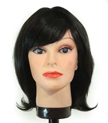 14 Darkest Brown all over layers / bangs 100% Real Human Hair"