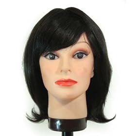 14″ Darkest Brown all over layers / bangs 100% Real Human Hair