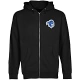 Seton Hall Pirates Black Logo Applique Midweight Full Zip Hoody