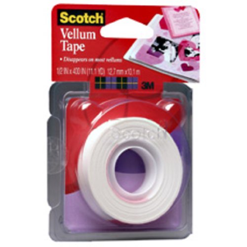 Scotch 005 1/2-Inch by 400-Inch Vellum Tape
