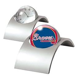 Atlanta Braves Spinning Desk Clock MLB Baseball