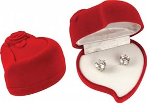 240-HS2CZ Premium Premium Cubic Zirconia Earrings with Heart (Case of 360)