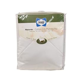 Sealy Natural Cotton Crib Mattress Pad